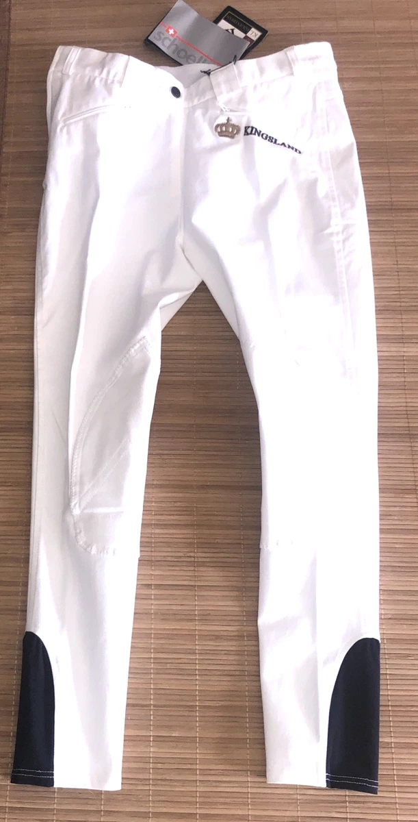 KINGSLAND KL Jessica Turnier Reithose Damen Kniebesatz weiß Gr 40 NEU %% UVP209€
