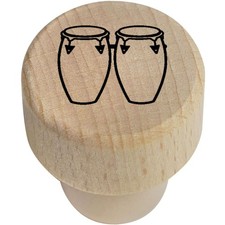 Flaschenverschluss / Korken aus Holz 19 mm "Conga Drums" (BS00035163)