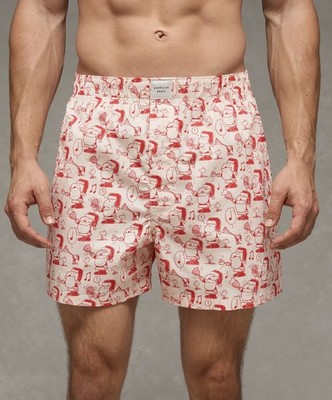NWT AEO Men's Peanut and Snoopy Santa Stretch Boxer Short XL