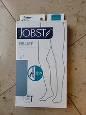 JOBST Relief 20-30 mmHg Compression Stockings, Knee High, OPEN Toe Beige X-Large