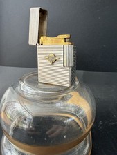 S.T. Dupont Briquet Plaqué Argent Parachutiste Militaire Vintage France Rare