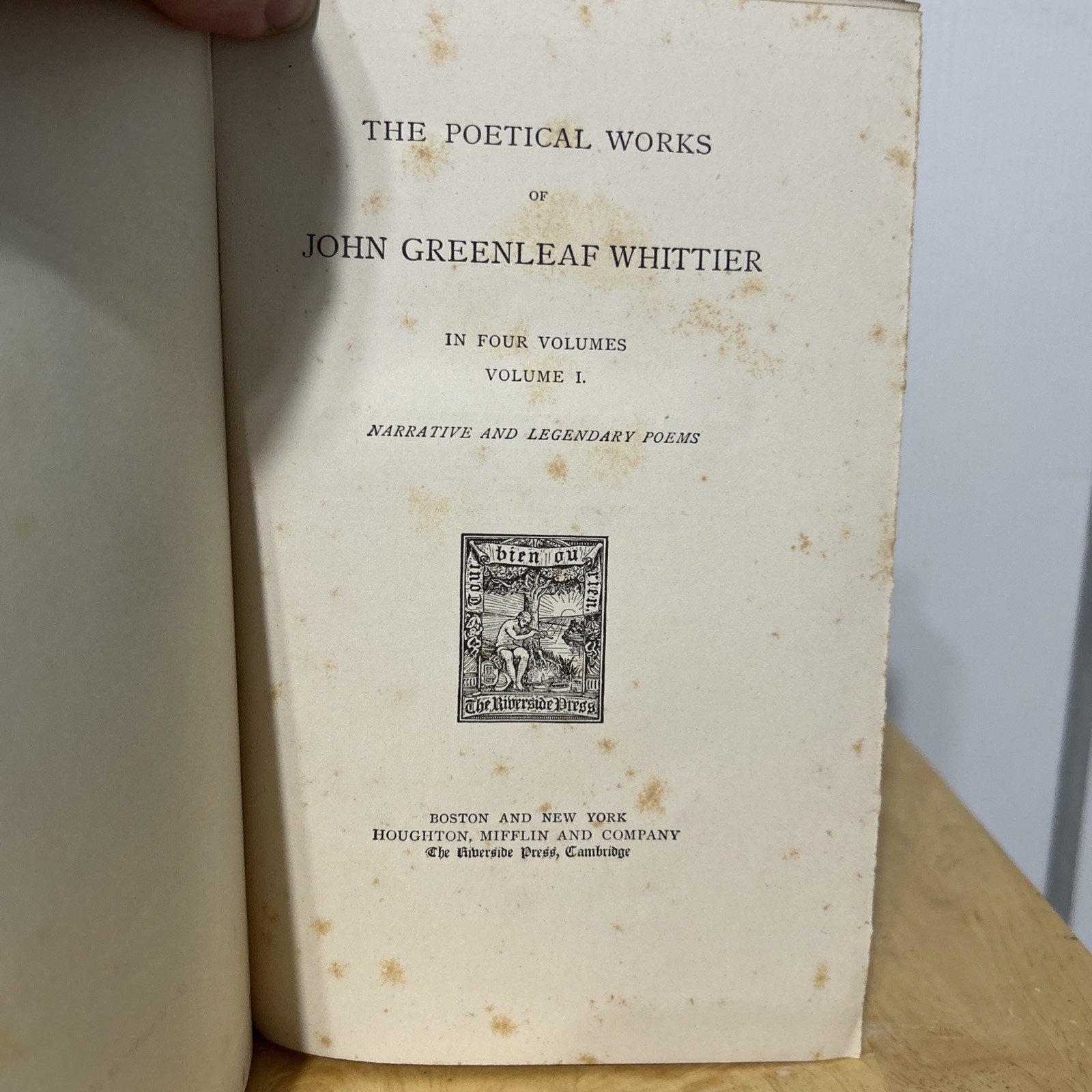 The Works of John Greenleaf Whittier HC 7Vols Houghton Mifflin 1894 Quaker poet