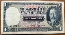Straits Settlements  1 Dollar King George V  1935  VF+