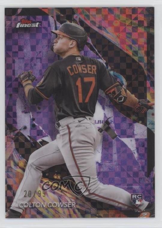 2024 Finest Uncommon Purple Checkerboard Refractor 20/99 Colton Cowser #111 1a4z
