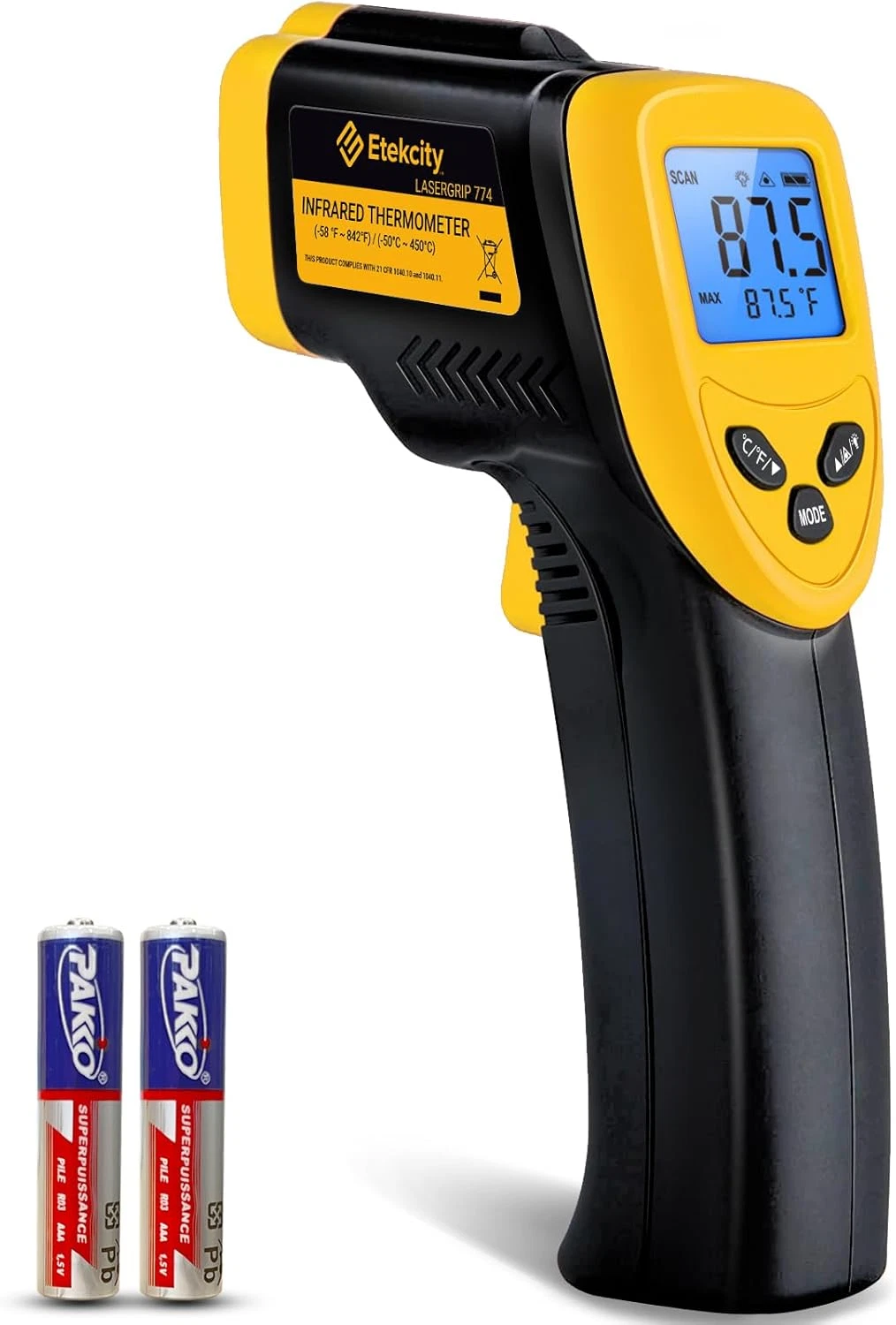 Infrared Thermometer Laser Temperature Gun 774, Meat Food Candy Oven Thermometer
Opens in a new wind
