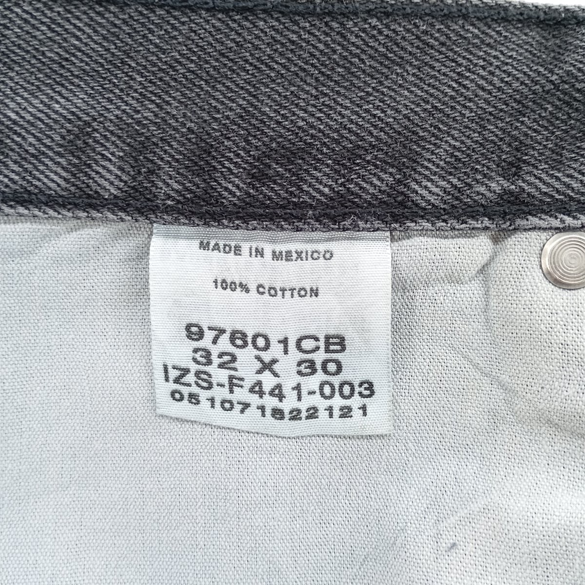 Used Wrangler Men's Black Denim Straight Leg Denim Pants Size W32 thumbnail 4