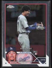 2023 Topps Chrome Update #USC33 Miguel Vargas Los Angeles Dodgers Rookie Card. rookie card picture