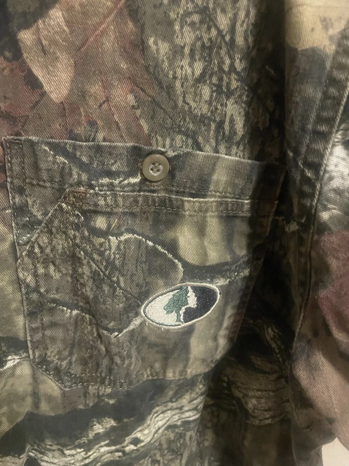 Mossy Oak Pursuit Camo Shirt Sz Large Vented Short Sleeve Button Up. E1 - Image 2 of 4