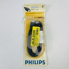 Philips Quality Hi Definition TV Cable 6 ft HDMI 1080P HDTV Open Box