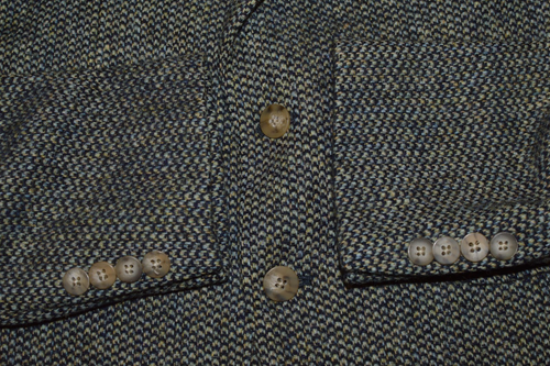40R 40 Regular R HARRIS TWEED grau Vogelaugen Wollanzug Sport Mantel Blazer Jacke - Bild 9 von 15