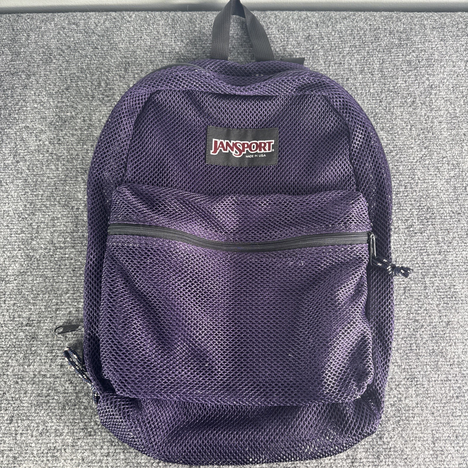 90's Jansport Translucent Purple Mesh Backpack School See Through Gym USA Made