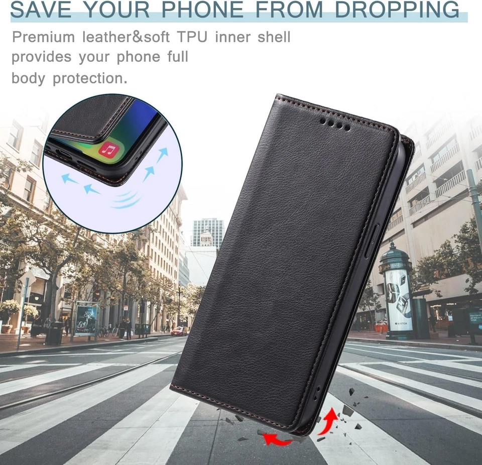 Leather Wallet Case Flip Cover For Samsung J3 J4 J5 J6 2016/17/18 J6 Plus UK - Image 4 of 4