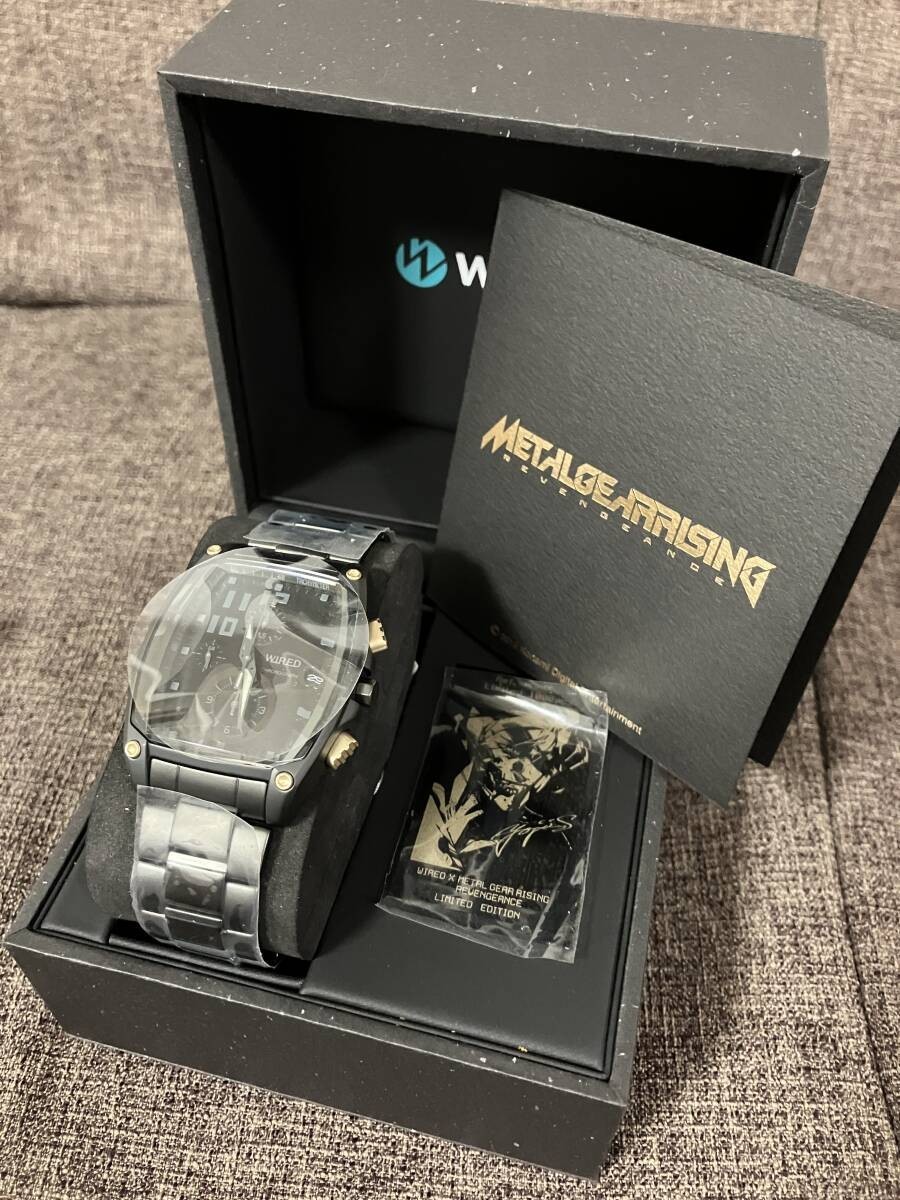 L GEAR RISING ×WIRED コラボ腕時計 SEIKO Wired Metal Gear Rising Watch black stainless steel band
