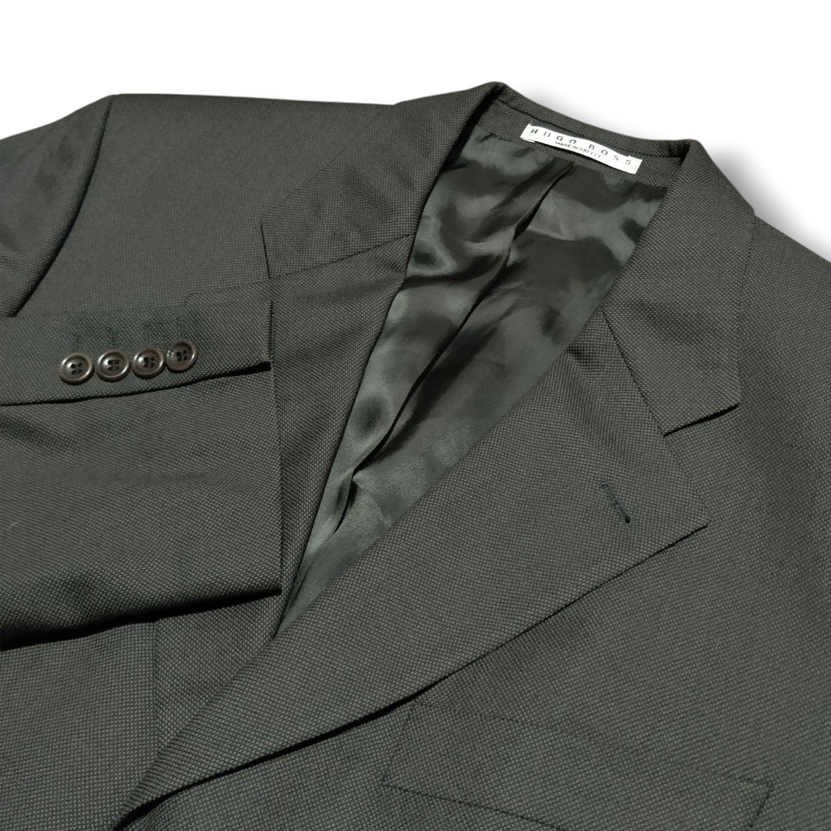 Hugo Boss Super 100s Virgin Wool Jacket Blazer Charcoal Mens 40 R