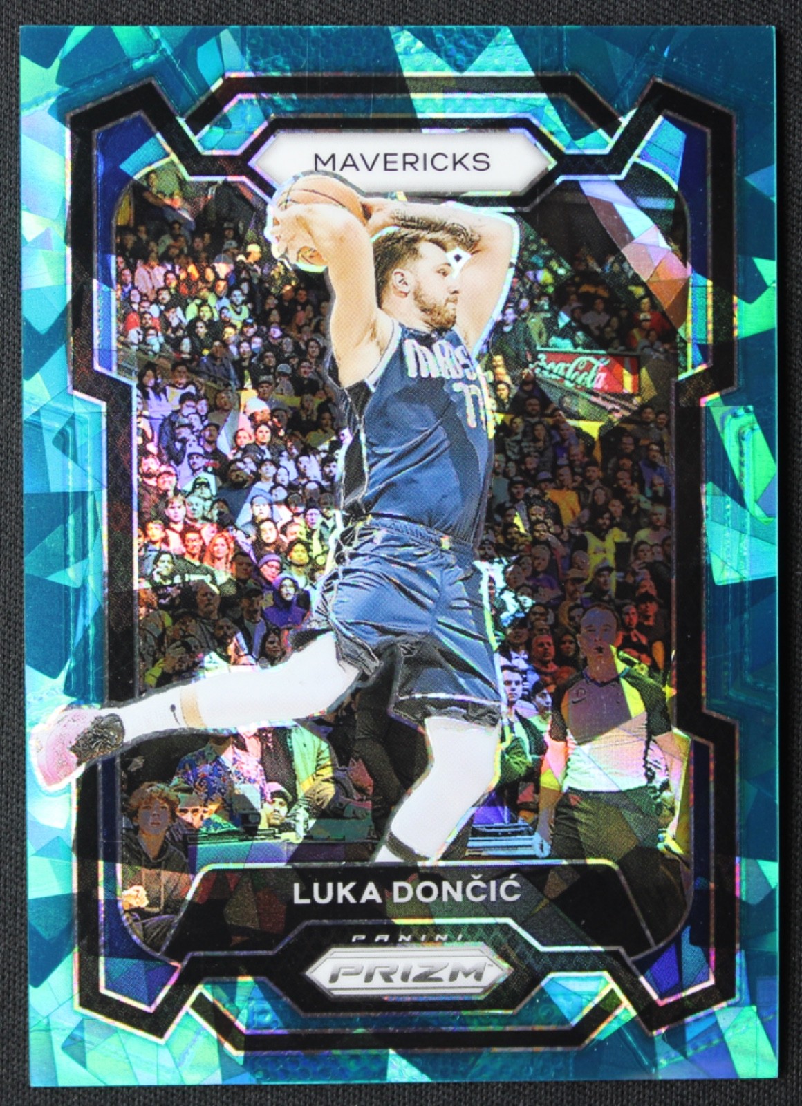 2023-24 Panini Prizm Luka Doncic #110 Teal Cracked Ice Prizm 8/225