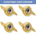 LA Wire Wheels 2-Bar Gold Floating Chip Knock-Off Set (4pcs)