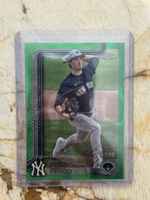 2025 Topps Chrome - Max Fried #39 Green Lava Refractor /99