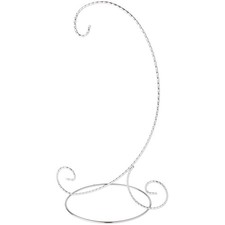 Twisted Ornament Stand Silver Large 2 PCS Display Holder 12.25x5.5x7.5 Inch