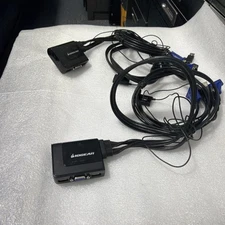 LOT OF 2 IOGEAR GCS22U  2-Port VGA USB Compact KVM Switch w/ Audio