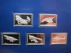 BULLION 1977 5 x Franklin Mint Issue Great Airplanes Silver Ingots Lot 9 #B313