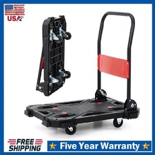 Folding Hand Truck ,330 Lbs Heavy Duty Utility Moving Dolly Cart with 4 Wheels