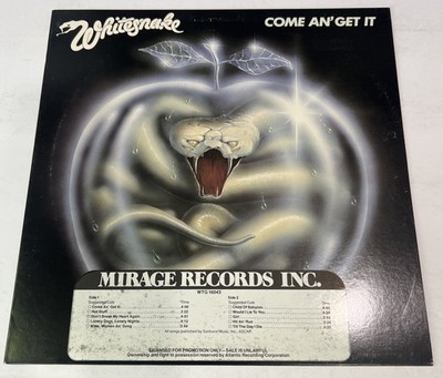 Whitesnake - Come An  Get It Lp Mirage Gold Stamped Promo NM