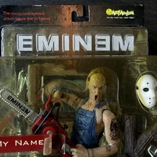 Vintage Eminem Slim Shady Figure Chainsaw Hockey Mask Art Asylum 