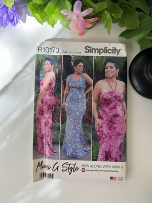 Simplicity Mimi G Style Maxi Dress Pattern #R10173 US Women Size AA 10 - 18