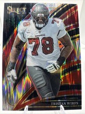 2025 Panini Select - Club Level Tristan Wirfs #238 Black & Red Shock Prizm