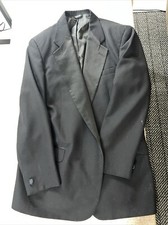 FIRST NIGHTER FORMAL WEAR MENS BLACK TUXEDO 43 L Dry Clean Only 1 MISSING BUTTON