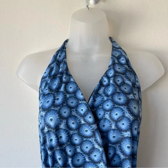 Traje de baño LA PERLA azul geométrico de una pieza talla mediana Foto 4 de 4