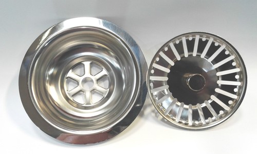Kitchen Sink Basket Straighter Waste & Plug, without Overflow Fitting, Free P&P - Picture 3 of 4