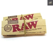 Raw Classic Connoisseur 1.25 1 1/4 Rolling Paper With Tips 2