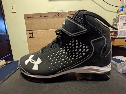 Black Under Armor Renegade Mid RM Cleats 1246276-001 size 8 - Picture 2 of 14