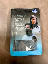 Mission All Season Adjustable Gaiter Face Mask Neck Covering in Charcoal - OSFM