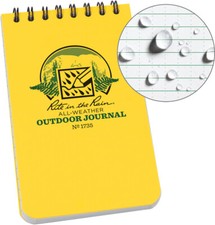 New Rite in the Rain 3x5 Top Spiral Notebook Yellow 1735