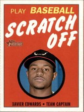 2020 Topps Heritage Minors 1971 Scratch Off #7 Xavier Edwards RC Rookie