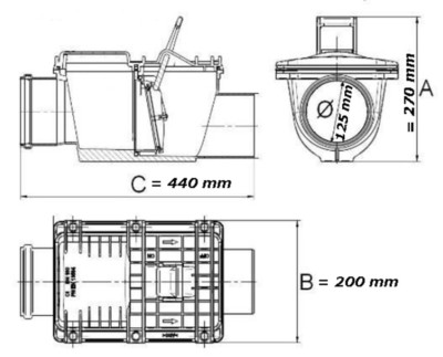 Valvola Di Ritegno DN 125 Mm - Acciaio Zincato Per Ventilazione - Foto 2