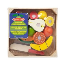 Melissa  Doug Wooden Cutting Fruit Set Pretend Play Food Kitchen New Sealed