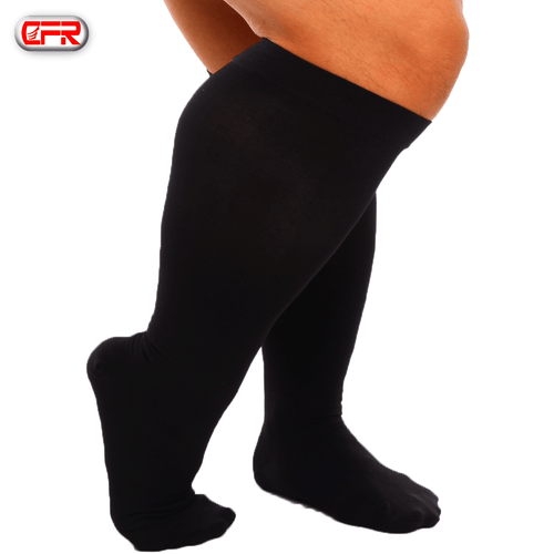 Calcetines de compresión talla grande 20-30 mmhg para hombre y mujer anchos S-4X-grandes negros - Imagen 12 de 14