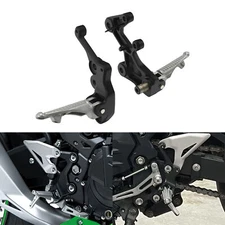 Driver Footpegs Footrest Bracket Fit For Kawasaki Ninja 400 2018-2024 Z500 24-25