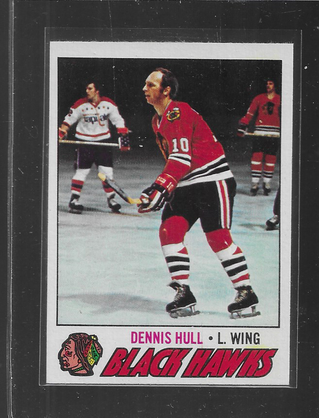 1977-78 TOPPS HOCKEY  # 225 DENNIS HULL NICE CARD