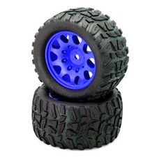 Powerhobby Raptor Xl Belted Tires Viper Wheels 2 Traxxas X-maxx 8s-blue