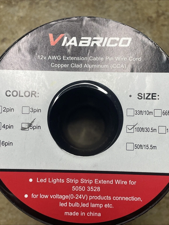 5 Pin For 3528/5050 LED Strip Light Extension Wire Cable Cord Connector - Image 4 of 4