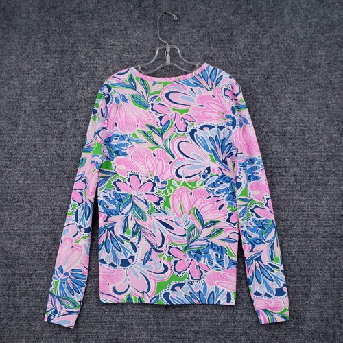 Lilly Pulitzer Top Girls 14 Pink Mini Sammy Pajama Sleepwear Floral Long Sleeve - Picture 2 of 10