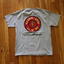 Vtg Gold s Gym T-Shirt Men M USA Made Gray Bodybuilding Tee Downtown Albuquerque