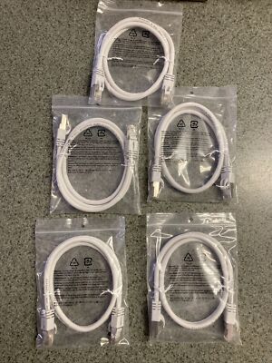 5 Pack Amazon Basics RJ45 Cat 7 High Speed Ethernet Cable 3ft