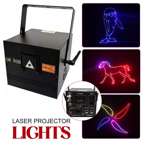 App Edit 5W RGB iLDA DMX Animation laser projector For Wedding Party Stage Light - Picture 16 of 16