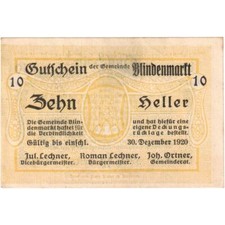 [#289533] Austria, Blindenmarkt, 10 Heller, 1920-12-31, AU