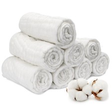 Ecovona- Muslin Burp Cloth for Baby Boys and Girls  8 pack 
